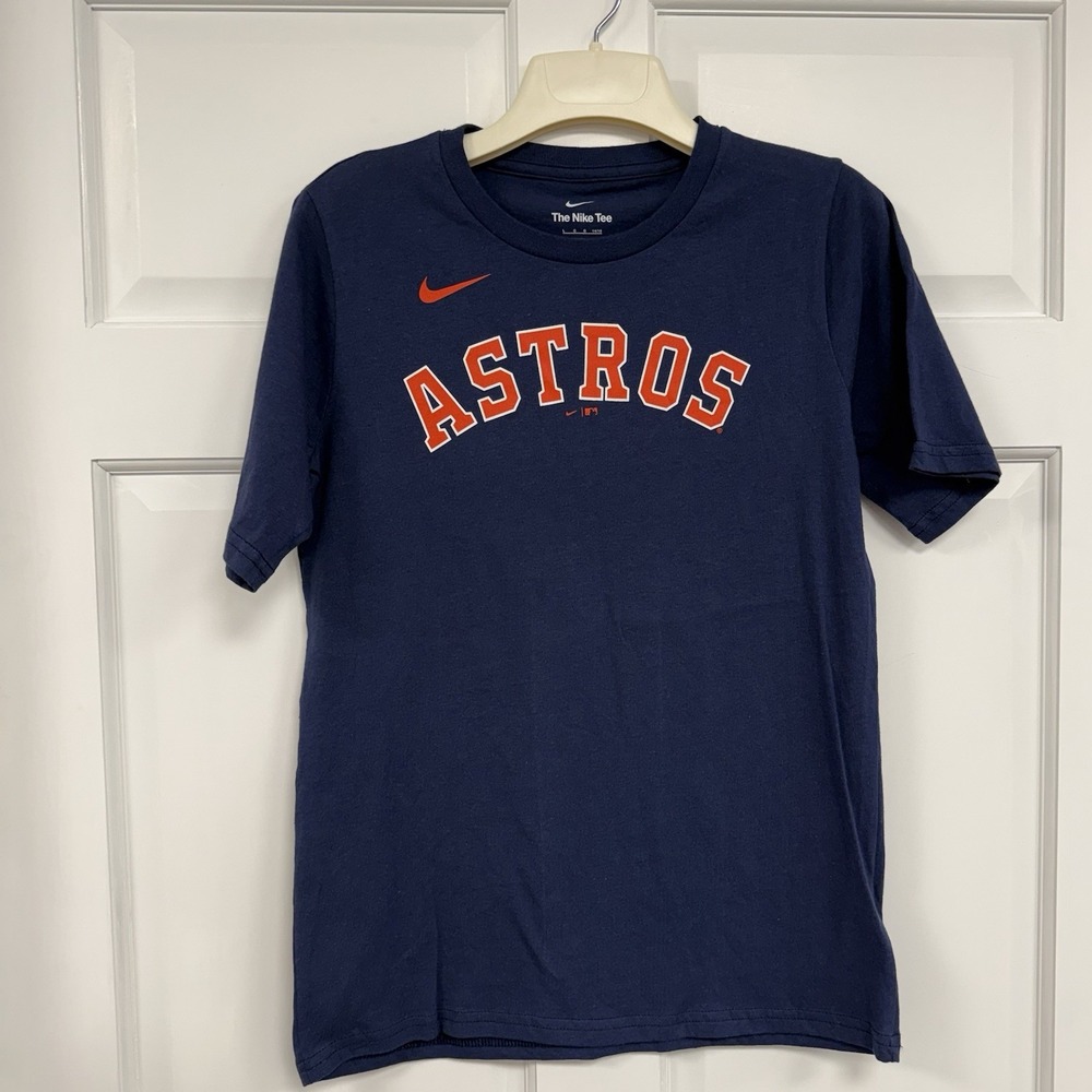NWOT Nike Huston Astros Jose Altuve 27 T-Shirt Youth Large 14/16 Navy MLB Tee
